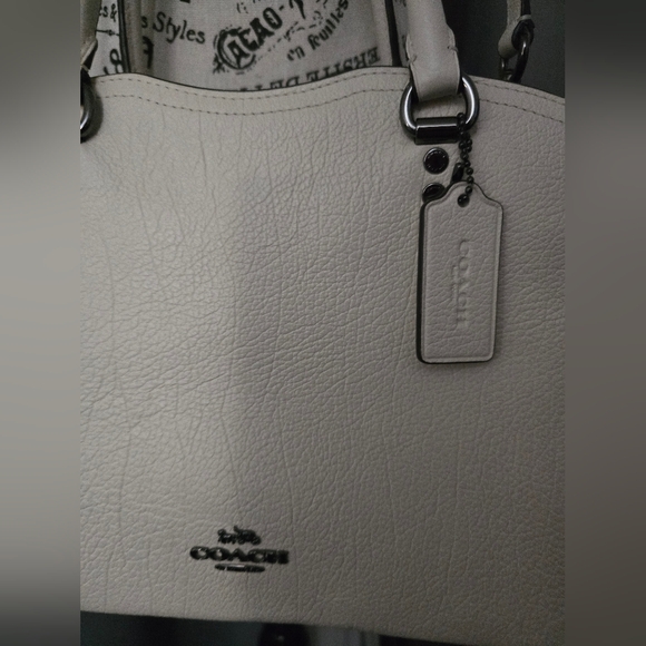 Coach Drew Satchel Grain Leather and Genuine Snakeskin Detail! Excellent!! - Picture 3 of 13